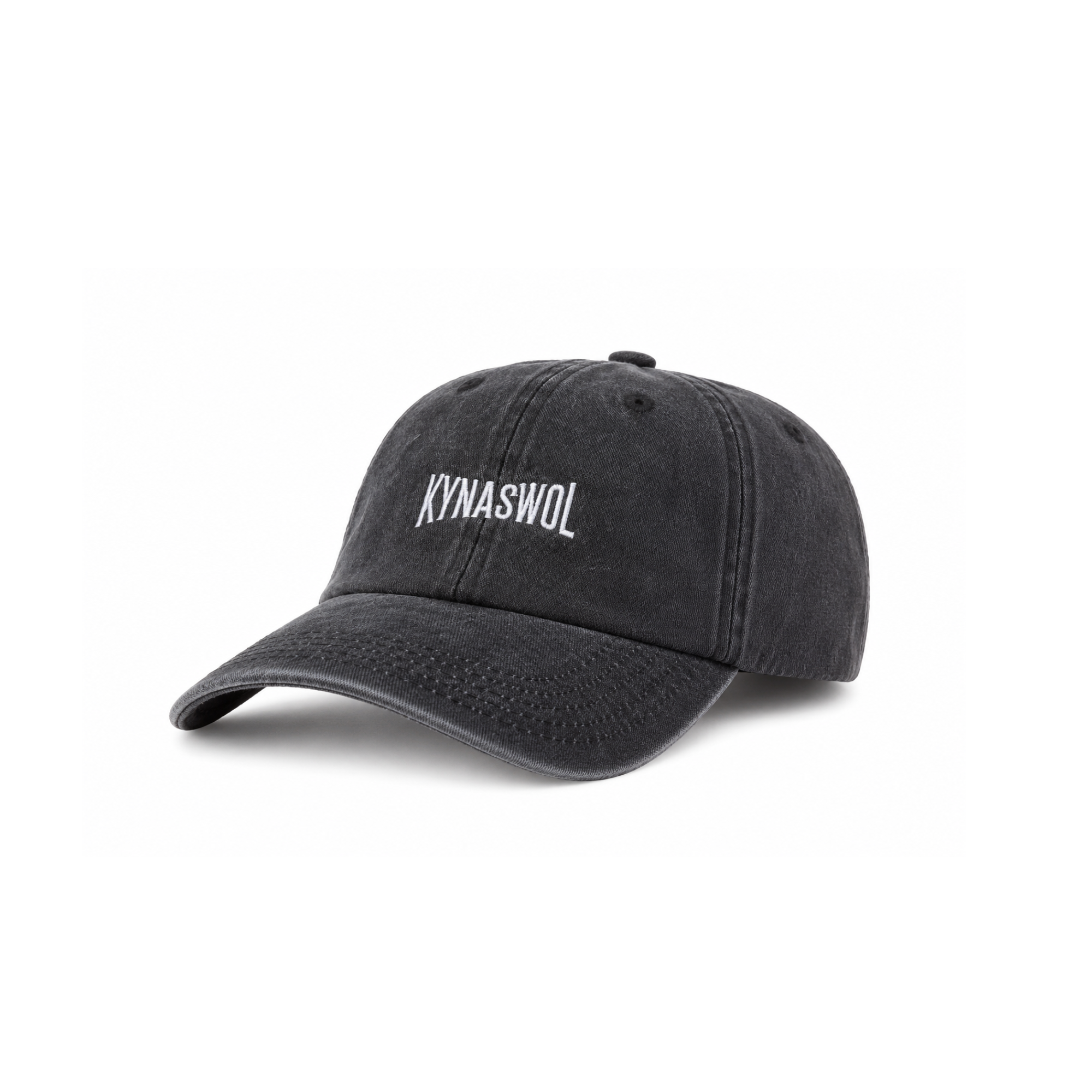 Black Washed Logo Baseball Cap
